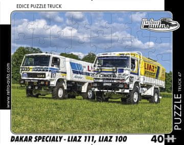 RETRO-AUTA Puzzle TRUCK št. 47 Dakar Specials - LIAZ 111, LIAZ 100 - 40 kosov
