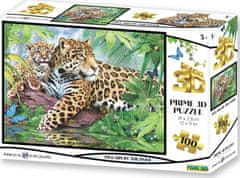 Prime 3D Puzzle Jaguarji v bazenu 3D 100 kosov