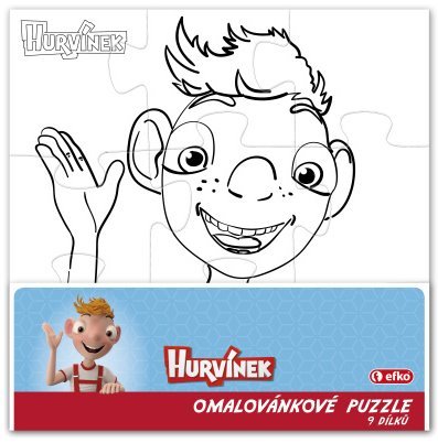 EFKO Paint it yourself puzzle Hurvinek - kvadratni 9 kosov