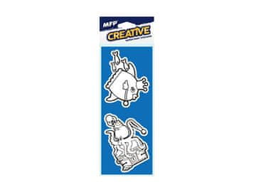 MFP Slikanje z vodo - 2 kosa penastih nalepk mešanica motivov