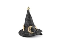 Čarovniški klobuk - sponka za lase - črno zlato
