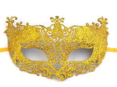Karnevalska maska z bleščicami - zlata