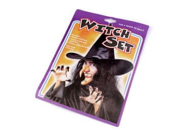 Karnevalski komplet - čarovnica - črn