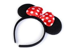Karnevalski naglavni trak Minnie Mouse - rdeče velike pikice
