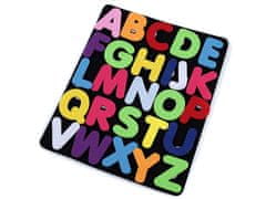 Tabela iz klobučevine s številkami in abecedo - večbarvne črke