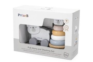 Polarni medved Lesena vlečna vrvica in piramida