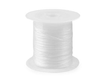 Ploski gumijasti trak širine 1 mm - bel (25 kosov)