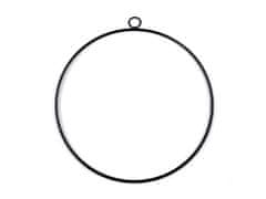 Kovinski krog za lovilec sanj/dekoracijo Ø25 cm - črna mat