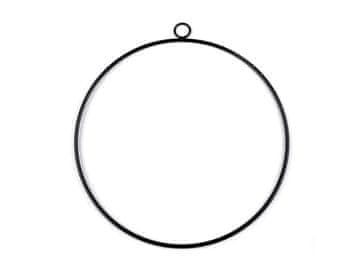 Kovinski krog Ø25 cm - črna mat barva