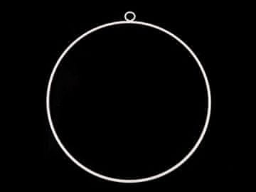 Kovinski krog Ø30 cm, pobarvan - bela barva