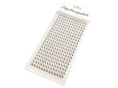Samolepilne kroglice na lepilnem traku Ø6 mm - srebrna svetloba