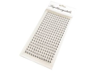 Samolepilne kroglice na lepilnem traku Ø6 mm - srebrna svetloba