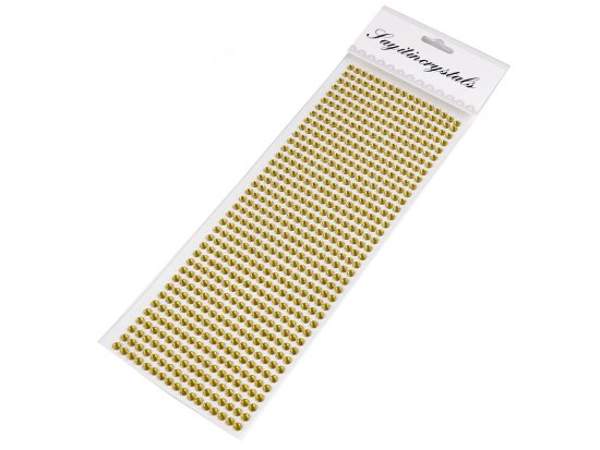Samolepilni kamni na lepilnem traku Ø5 mm - rumeni (12 kart)