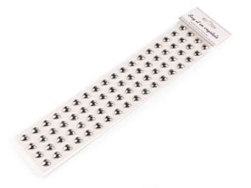 Samolepilno srce na lepilnem traku Ø10 mm - srebrno (12 kartic)