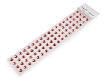 Samolepilno srce na lepilnem traku Ø10 mm - rdeče-rožnata (12 kartic)