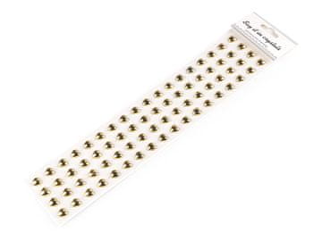 Samolepilno srce na lepilnem traku Ø10 mm - zlata svetloba (12 kartic)