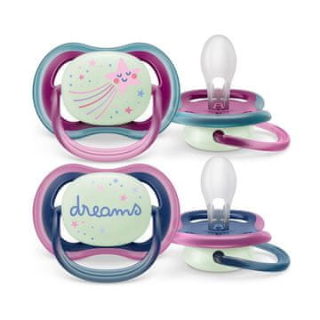 Avent Ultra air nočni dudelec 2 kosa 6-18 m deklica - 6-18 m