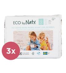 ECO by Naty 3x plenice za enkratno uporabo 3 (4-9 kg) 30 kosov