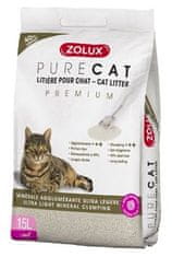 Zolux Posteljnina PURECAT mineral Premium 15l