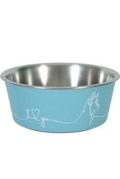 Zolux Pasja skleda iz nerjavečega jekla LOVE DOG 400ml modra