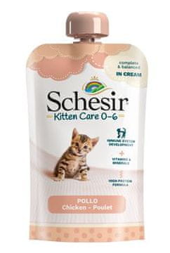 Schesir Cat pocket Kitten piščanec v smetani 150g