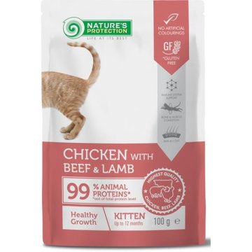Nature's Protection Cat kapsule. Piščanec, govedina in jagnjetina za mačke 100 g