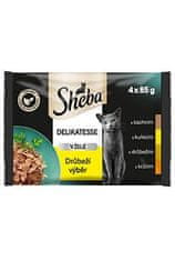 Sheba žepni izbor perutnine Delikatesse 4x85g