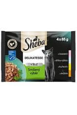 Sheba Pocket Mix izbor v želeju 4x85g