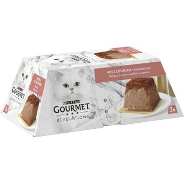 Purina Gourmet Revelations pašteta losos z omako 2 x 57 g