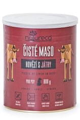 NATURECA cons. govedina z jetri za pse 800g