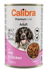 Calibra Dog Premium cons. s teletino in piščancem 1240g