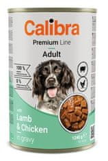 Calibra Dog Premium Cons. z jagnjetino in piščancem 1240g
