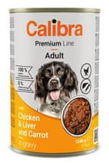 Calibra Dog Premium Cons. s piščancem in jetri 1240g