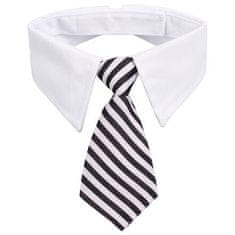 Gentledog kravata za pse črno-bela oblačila velikost S