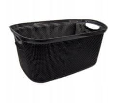 Tragar Koš za perilo 50x31,5x23cm 29L PEARL črna