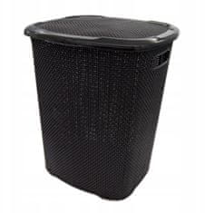 Ucsan Plastik Košara za perilo 52L PEARL črna
