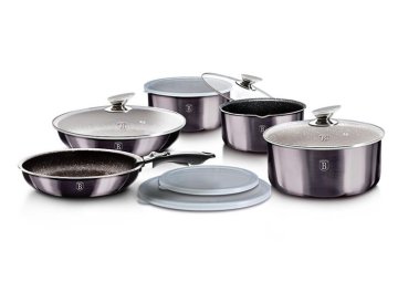 Berlingerhaus 12-delni komplet posode Carbon PRO Line BH-6910 z odstranljivim ročajem