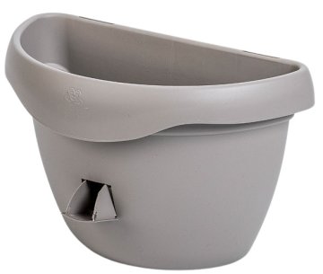 Plastia Stenski sadilnik SIESTA iz umetne mase, samonamakalni, 29x18cm, rjavo-siv