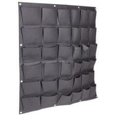 Wall Grow Bag 36 tekstilnih stenskih sadilnikov Black Pack of 1