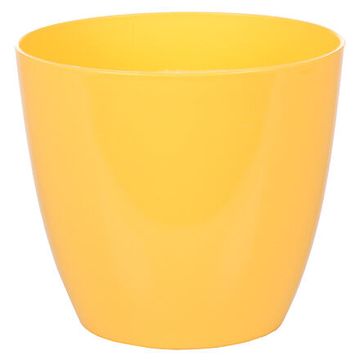 Plastkon Ella Shine okrasni lonec rumene barve premera 11 cm