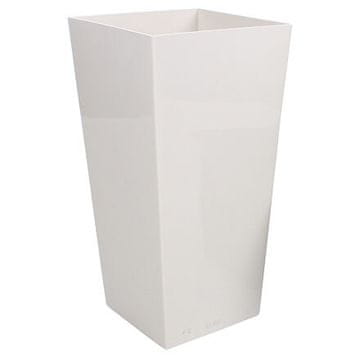 Plastkon Elise Gloss dekorativni lonec bele barve premera 15 cm
