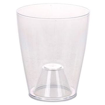 Plastkon Okrasni lonček Ornella prozoren premer 11 cm