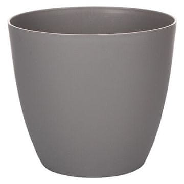 Plastkon Ella Mat dekorativni lonec sive barve premera 21 cm