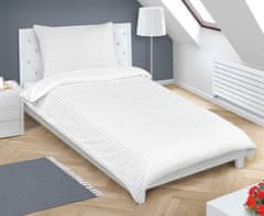 Bombažna posteljnina s hotelskim žepom - 140x200, 70x90 cm - bela