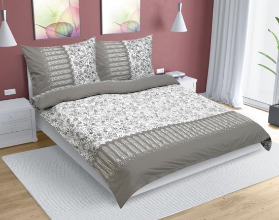 Dvoposteljna odeja iz lanenega bombaža - 1 kos 240x200, 2 kosa 70x90 cm - Louka