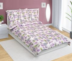 Bombažna posteljnina - 140x200, 70x90 cm - Patchwork lila