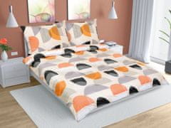 Dvoposteljna bombažna odeja - 240x200, 2 kosa 70x90 cm (širina 240 cm x dolžina 200 cm) - Polkrožna oranžna
