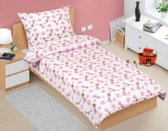 Bombažno posteljno perilo Junior - 140x200, 70x90 cm - Princess pink