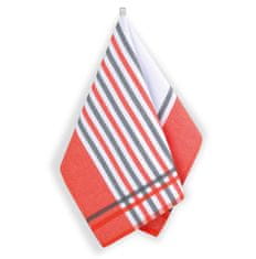 Kuhinjska brisača 1 kos - 50x70 cm - Črtasta rdeča, siva