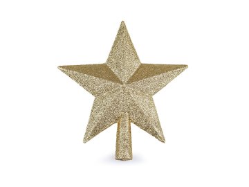 Božična zvezda za drevo z bleščicami - zlata st.